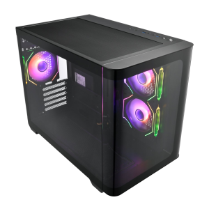 FSP S380 ARGB M-ATX Mid Tower Gaming Chassis – Black